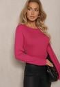 Fuksjowa Bluza Longsleeve z Bawełną Romala
