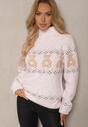 Pulover Roz deschis
