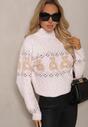 Pulover Roz deschis