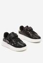 Czarne Buty Sportowe Sneakersy z Cyrkoniami i Sznurowaniem Patirra