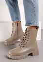 Botine Valentie Bej cu gri