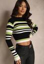 Pulover Edialeta Verde cu negru