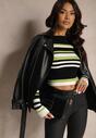 Pulover Edialeta Verde cu negru