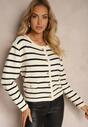 Cardigan Ediala Crem cu negru
