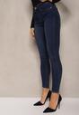 Granatowe  Jeansy Skinny Regular Waist Arinnisa
