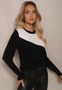 Pulover Seanelia Negru cu alb