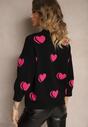 Pulover Zeanisia Negru cu fucsia