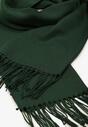 Ciemnozielony Szalik z Wiskozą i Bawełną z Frędzlami Kriemil