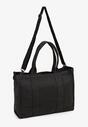 Czarna Torebka Typu Shopper z Plecionki Sevisha