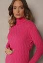 Pulover pe gât Neldora Fucsia