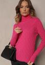 Pulover pe gât Neldora Fucsia