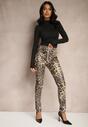 Pantaloni Ilanilith Bej cu negru