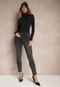 Czarne Jeansy o Kroju Skinny z Bawełną Ivelila