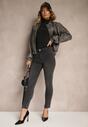 Czarne Jeansy o Kroju Skinny z Bawełną Ivelila