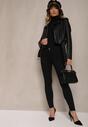 Czarne Bawełniane Jeansy w Stylu Skinny Lilezi