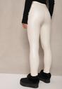 Białe Legginsy High Waist z Ociepleniem Faladi
