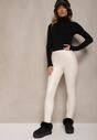 Białe Legginsy High Waist z Ociepleniem Faladi