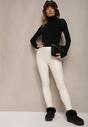 Białe Legginsy High Waist z Ociepleniem Faladi