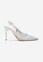 Pantofi stiletto Sanaraia Argintii