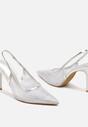 Pantofi stiletto Sanaraia Argintii