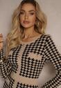 Rochie Delassea Bej cu negru