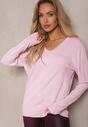 Pulover Roz deschis