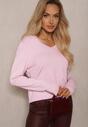 Pulover Roz deschis