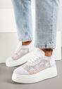 Białe Ażurowe Sneakersy Vices na Platformie Halvisa