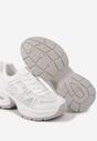 Białe Sneakersy Zdobione Cyrkoniami na Podeszwie z Tłoczeniami Raviora
