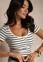 T-shirt Norwiwi Alb cu negru