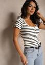 T-shirt Norwiwi Alb cu negru