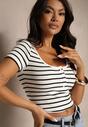 T-shirt Norwiwi Alb cu negru