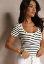 T-shirt Norwiwi Alb cu albastru