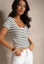 T-shirt Norwiwi Alb cu albastru