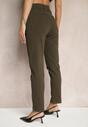 Ciemnozielone Jeansy Mom Fit Regular Waist o Casualowym Kroju Firvila