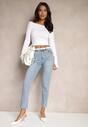 Jasnoniebieskie Jeansy High Waist Regular Fit Felindor