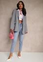 Jasnoniebieskie Jeansy High Waist o Kroju Mom Fit Delarinor