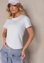 Jasnoniebieski Casualowy Bawełniany T-shirt Rivali