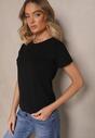 Czarny Casualowy Bawełniany T-shirt Rivali