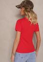 Czerwony Casualowy Bawełniany T-shirt Rivali