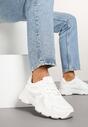 Białe Sneakersy w Streetwearowym Stylu na Grubej Podeszwie Felethra