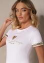 Biały T-shirt z Bawełny z Cyrkoniami Arithlin