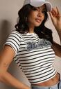 T-shirt Eviola Albastru cu alb