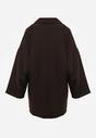 Brązowa Oversizowa Marynarka z Klapami i Dwurzędowym Zapięciem Sinthelis