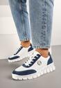 Sneakers Milothra Alb cu bleumarin