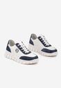 Sneakers Milothra Alb cu bleumarin