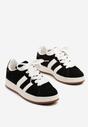 Czarne Sneakersy Ozdobione Paskami Dolirenna