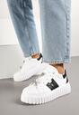 Sneakers Eleanilia Alb cu negru