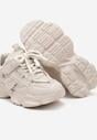 Beżowe Buty Sportowe Sneakersy na Grubej Podeszwie w Stylu Streetwearowym Zelriti