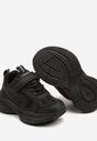 Czarne Buty Sportowe Sneakersy z Cyrkoniami i Rzepem Reiriel